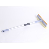 Швабра для миття вікон з губкою Eco Fabric 25 см (телескопічна ручка 60-98 см)